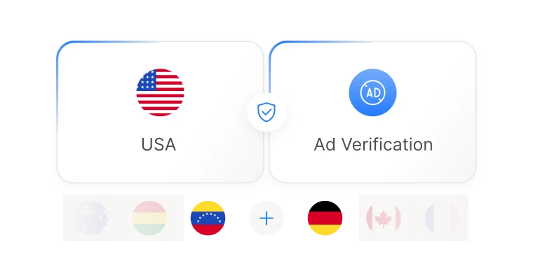 Illustration showing real ad visibility verification in local environments