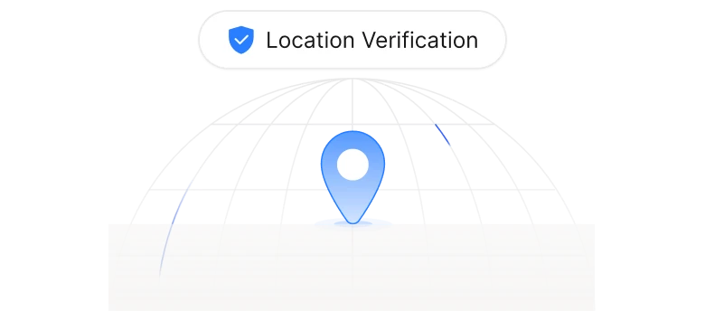 Illustration showing geo-targeted ad delivery verification