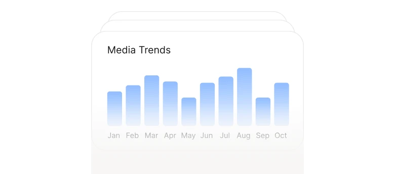Illustration showing social media trend discovery and growth tracking