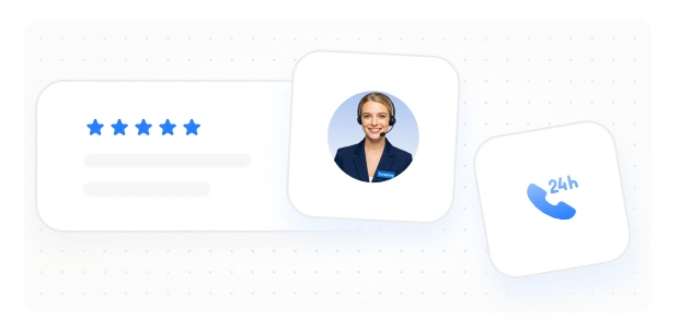 24/7 customer service illustration